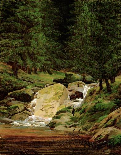 Caspar David Friedrich Tannenwald Norge oil painting art